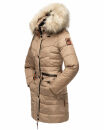 Navahoo Paula Damen Winter Jacke Mantel Parka warm gefütterte Winterjacke B383 Taupe Grey Größe L - Gr. 40