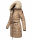 Navahoo Paula Damen Winter Jacke Mantel Parka warm gefütterte Winterjacke B383 Taupe Grey Größe L - Gr. 40