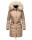 Navahoo Paula Damen Winter Jacke Mantel Parka warm gefütterte Winterjacke B383 Taupe Grey Größe XXL - Gr. 44