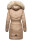 Navahoo Paula Damen Winter Jacke Mantel Parka warm gefütterte Winterjacke B383 Taupe Grey Größe XXL - Gr. 44