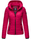 Marikoo Samtpfote leichte Damen Steppjacke B600 Fuchsia...