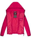 Marikoo Samtpfote leichte Damen Steppjacke B600 Fuchsia Größe M - Gr. 38
