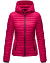 Marikoo Samtpfote leichte Damen Steppjacke B600 Fuchsia Größe L - Gr. 40