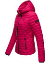 Marikoo Samtpfote leichte Damen Steppjacke B600 Fuchsia Größe L - Gr. 40