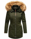 Marikoo Sanakoo Damen Winterjacke Parka mit Kapuze B825 Olive-Gr.XS