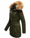 Marikoo Sanakoo Damen Winterjacke Parka mit Kapuze B825 Olive-Gr.XS