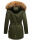 Marikoo Sanakoo Damen Winterjacke Parka mit Kapuze B825 Olive-Gr.XS