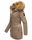Marikoo Sanakoo Damen Winterjacke Parka mit Kapuze B825 Taupe-Gr.S