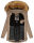 Marikoo Sanakoo Damen Winterjacke Parka mit Kapuze B825 Taupe-Gr.S