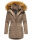 Marikoo Sanakoo Damen Winterjacke Parka mit Kapuze B825 Taupe-Gr.L