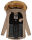 Marikoo Sanakoo Damen Winterjacke Parka mit Kapuze B825 Taupe-Gr.L