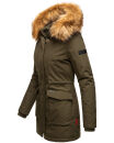 Navahoo Schneeengel-Princess Damen Parka Winter Jacke mit Kapuze B826 Olive-Gr.S