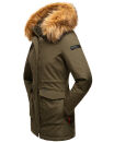 Navahoo Schneeengel-Princess Damen Parka Winter Jacke mit Kapuze B826 Olive-Gr.S