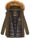 Navahoo Schneeengel-Princess Damen Parka Winter Jacke mit Kapuze B826 Olive-Gr.S