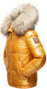 Navahoo Tikunaa Damen Winterjacke mit Kunstfellkragen B828 Gelb-Gr.XS