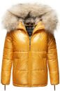 Navahoo Tikunaa Damen Winterjacke mit Kunstfellkragen B828 Gelb-Gr.L