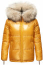 Navahoo Tikunaa Damen Winterjacke mit Kunstfellkragen B828 Gelb-Gr.L