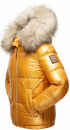 Navahoo Tikunaa Damen Winterjacke mit Kunstfellkragen B828 Gelb-Gr.L