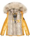 Navahoo Tikunaa Damen Winterjacke mit Kunstfellkragen B828 Gelb-Gr.L
