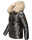Navahoo Tikunaa Damen Winterjacke mit Kunstfellkragen B828 Anthrazit-Gr.XS