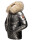 Navahoo Tikunaa Damen Winterjacke mit Kunstfellkragen B828 Anthrazit-Gr.XS