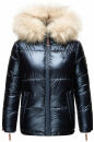 Navahoo Tikunaa Damen Winterjacke mit Kunstfellkragen B828 Navy-Gr.XS