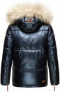 Navahoo Tikunaa Damen Winterjacke mit Kunstfellkragen B828 Navy-Gr.XS