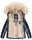 Navahoo Tikunaa Damen Winterjacke mit Kunstfellkragen B828 Navy-Gr.XS