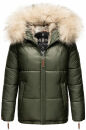Navahoo Tikunaa Damen Winterjacke mit Kunstfellkragen B828 Olive-Gr.M