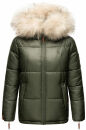 Navahoo Tikunaa Damen Winterjacke mit Kunstfellkragen B828 Olive-Gr.M