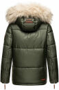 Navahoo Tikunaa Damen Winterjacke mit Kunstfellkragen B828 Olive-Gr.M