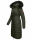 Navahoo Umay warme Damen Winter Jacke lang gesteppt mit Teddyfell B670 Olive Größe L - Gr. 40
