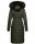 Navahoo Umay warme Damen Winter Jacke lang gesteppt mit Teddyfell B670 Olive Größe L - Gr. 40