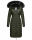 Navahoo Umay warme Damen Winter Jacke lang gesteppt mit Teddyfell B670 Olive Größe XL - Gr. 42