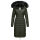 Navahoo Umay warme Damen Winter Jacke lang gesteppt mit Teddyfell B670 Olive Größe XL - Gr. 42