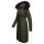 Navahoo Umay warme Damen Winter Jacke lang gesteppt mit Teddyfell B670 Olive Größe XL - Gr. 42