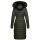 Navahoo Umay warme Damen Winter Jacke lang gesteppt mit Teddyfell B670 Olive Größe S - Gr. 36