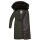 Navahoo Umay warme Damen Winter Jacke lang gesteppt mit Teddyfell B670 Olive Größe S - Gr. 36