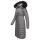 Navahoo Umay warme Damen Winter Jacke lang gesteppt mit Teddyfell B670 Grau Größe M - Gr. 38