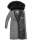 Navahoo Umay warme Damen Winter Jacke lang gesteppt mit Teddyfell B670 Grau Größe XXL - Gr. 44