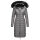 Navahoo Umay warme Damen Winter Jacke lang gesteppt mit Teddyfell B670 Grau Größe XXL - Gr. 44