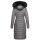 Navahoo Umay warme Damen Winter Jacke lang gesteppt mit Teddyfell B670 Grau Größe XXL - Gr. 44