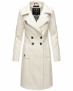 Navahoo Wooly Damen Trenchcoat Winter Mantel B661 Offwhite  Größe M - Gr. 38