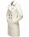 Navahoo Wooly Damen Trenchcoat Winter Mantel B661 Offwhite  Größe M - Gr. 38