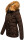 Navahoo Zoja Damen Winter Stepp Jacke Teddyfell Winterjacke B831 Chocolate-Gr.XS