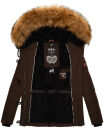 Navahoo Zoja Damen Winter Stepp Jacke Teddyfell Winterjacke B831 Chocolate-Gr.S