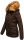Navahoo Zoja Damen Winter Stepp Jacke Teddyfell Winterjacke B831 Chocolate-Gr.S