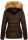 Navahoo Zoja Damen Winter Stepp Jacke Teddyfell Winterjacke B831 Chocolate-Gr.S