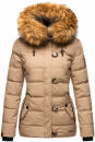 Navahoo Zoja Damen Winter Stepp Jacke Teddyfell Winterjacke B831 Taupe-Grey-Gr.M