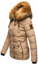 Navahoo Zoja Damen Winter Stepp Jacke Teddyfell Winterjacke B831 Taupe-Grey-Gr.M